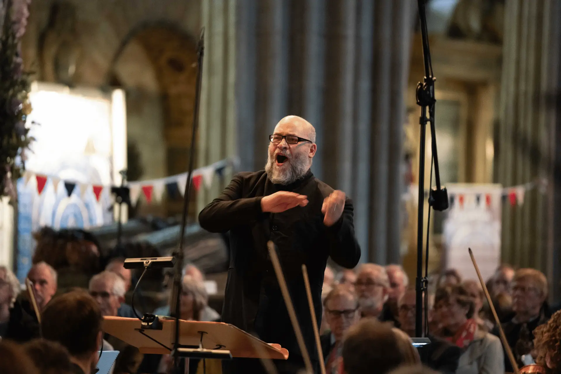 Ken conducting in an Elgar Festival concert