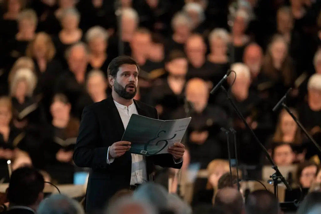 Singer at the concert