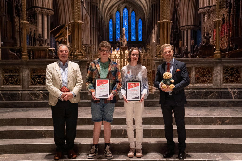 Winners of Young Composers Competition 2025 holding their certificates