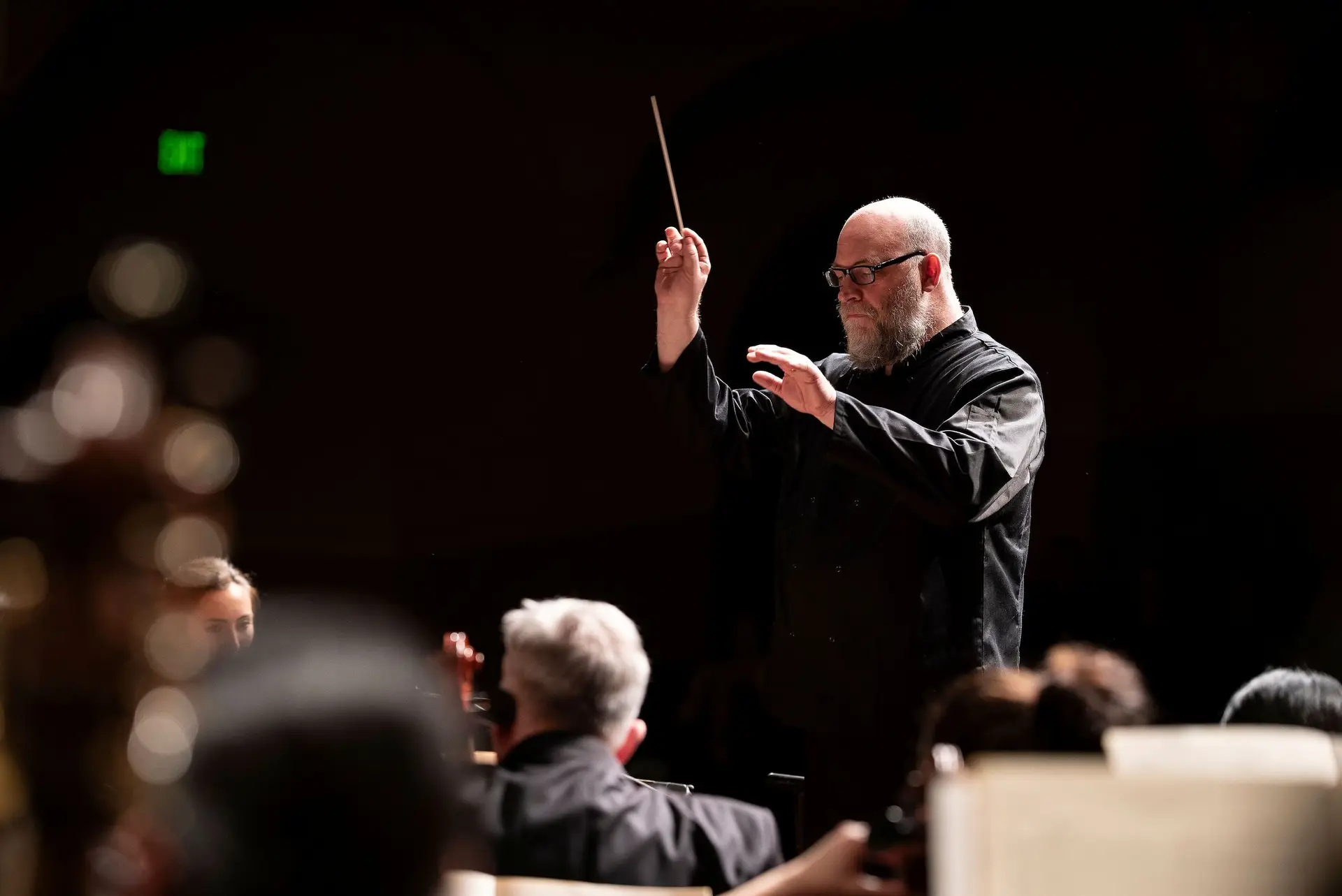 Action shot of Kenneth Woods conducting