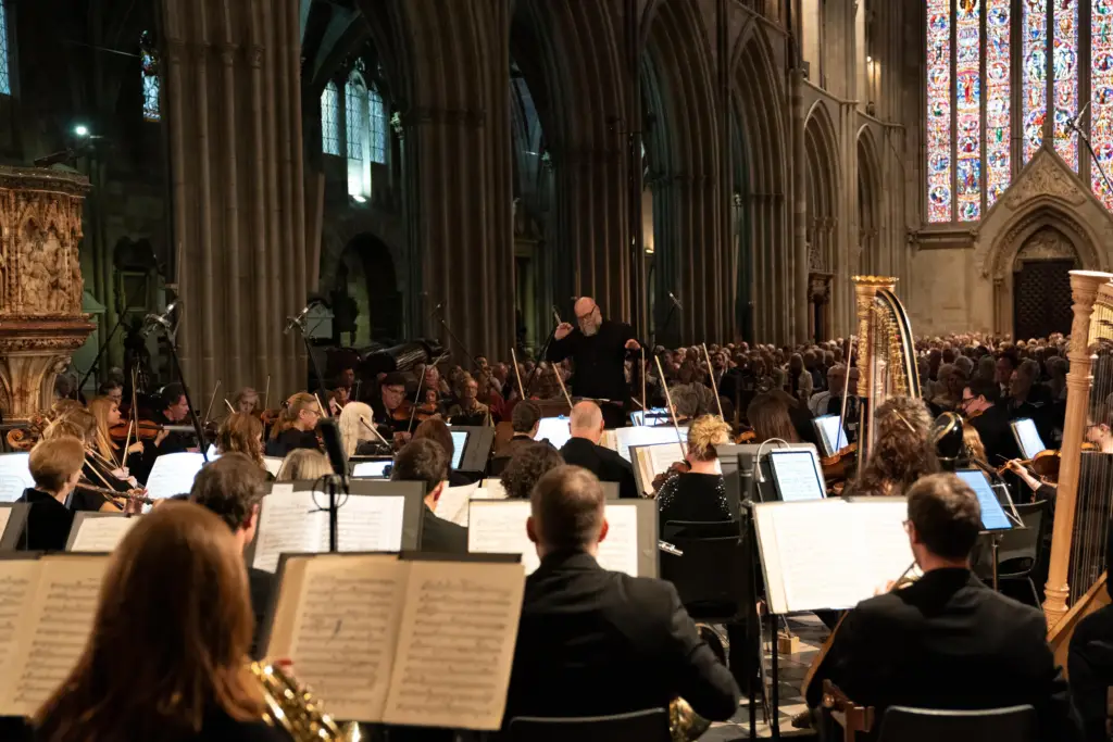 Action shot of the ESO concert